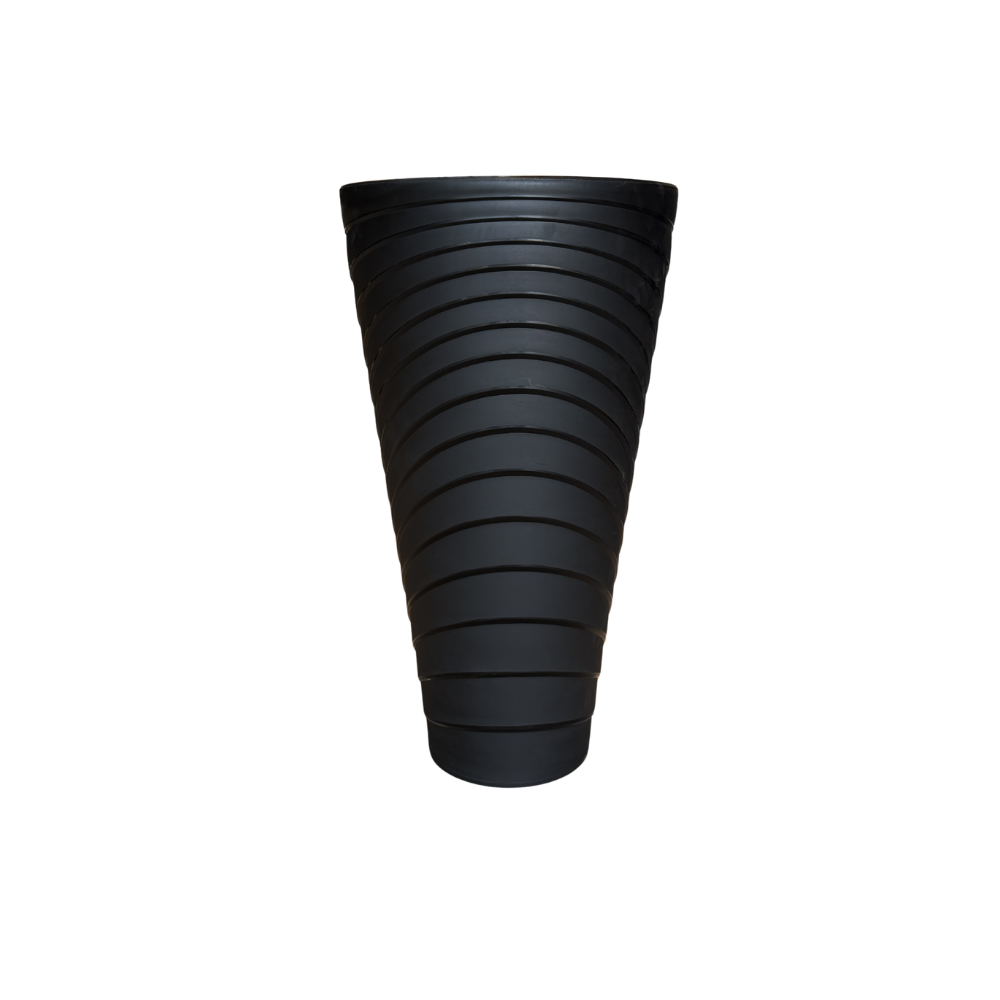 Black Round Flower Cylindrical Plastic