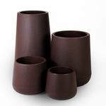 Plastic Pots in brown color.احواض بلاستيكيه  بالون البني