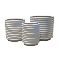 Cylindric Striped Pattern Ceramic Platers