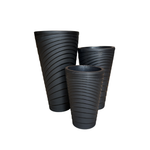 Black Round Flower Cylindrical Plastic