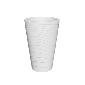 White Round Flower Cylindrical Plastic