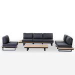 Black and brown outdoor sofa set