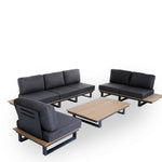 Black and brown outdoor sofa set