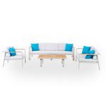 White  outdoor  sofa set