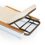 Sun Lounger & table (brown & white)