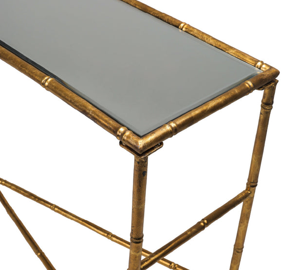 Antique Gold Console Table (cross-legged)