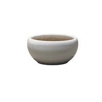 Round White Ceramic Pot