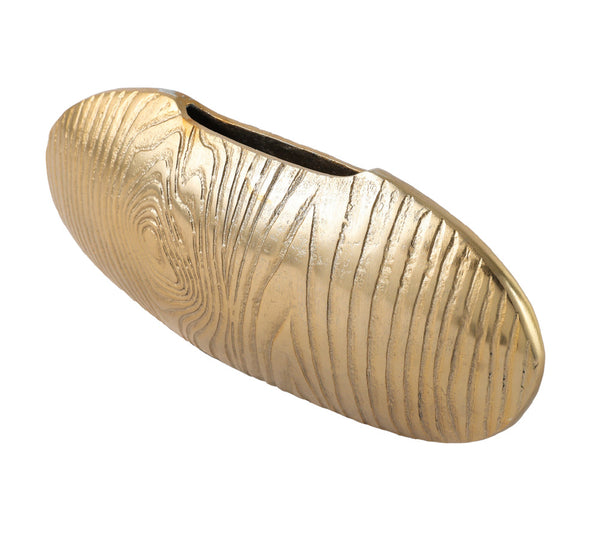 Alu Timber Oval Disc Vase,Small