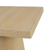 Minimalist Square Pedestal Cement Table