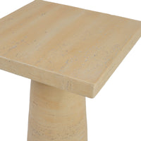 Minimalist Square Pedestal Cement Table