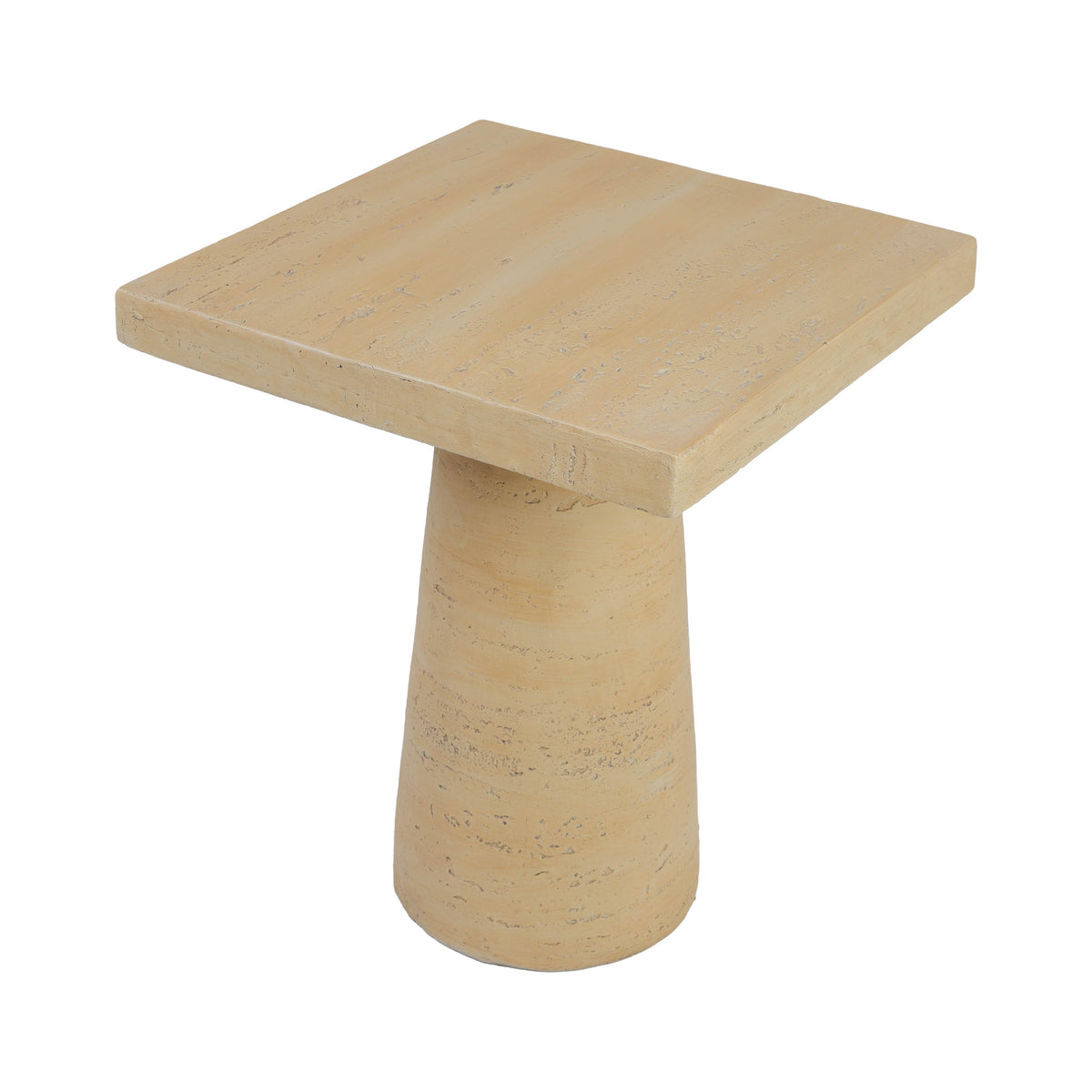 Minimalist Square Pedestal Cement Table