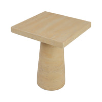 Minimalist Square Pedestal Cement Table