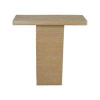 Minimalist Rectangle Pedestal Cement Table