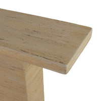 Minimalist Rectangle Pedestal Cement Table