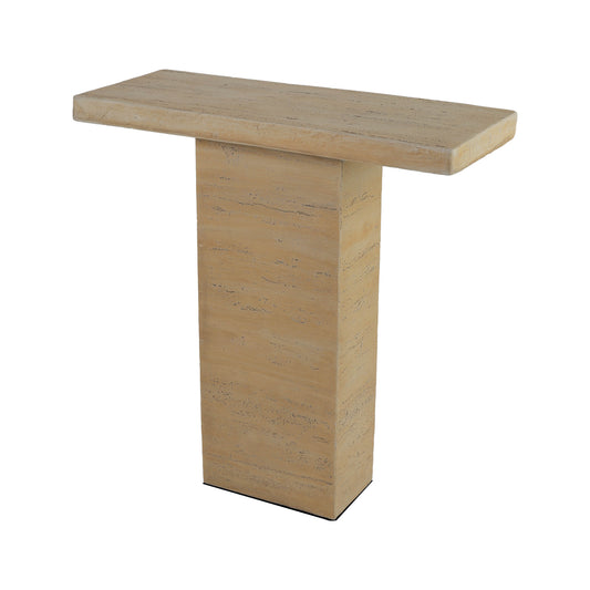 Minimalist Rectangle Pedestal Cement Table