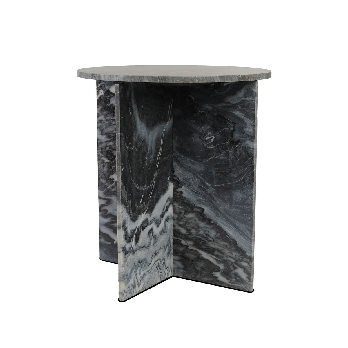 Black Marble Side Table