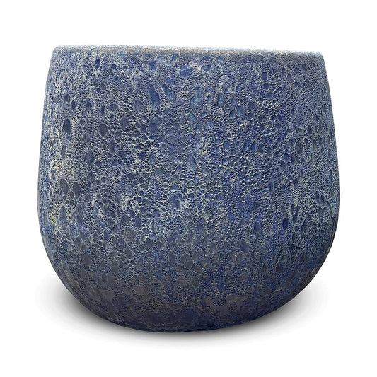 Volos Blue Angkor Glazed Ceramic Pots