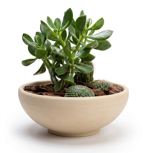 Succulent & Cactus Boutique in Cream Pot