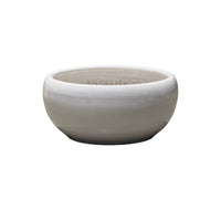 Round White Ceramic Pot