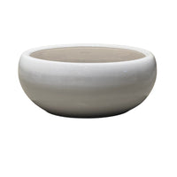 Round White Ceramic Pot