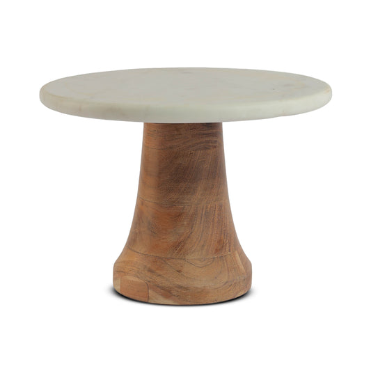 Chambord Marble & Acacia Wood Stand