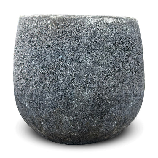 Volos Charcoal Angkor Glazed Ceramic Pots