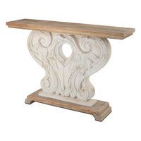 Classic Vintage Natural and White Console Table