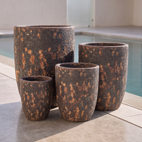 Sunset Angkor Glazed Ceramic Pots