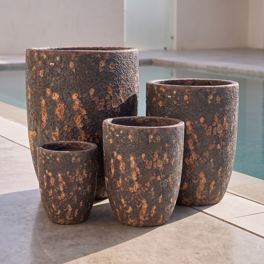 Sunset Angkor Glazed Ceramic Pots