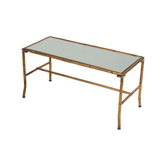 Gold Antique Bamboo-Style Metal Console Table