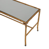 Gold Antique Bamboo-Style Metal Console Table