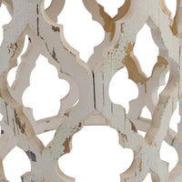 Hand-Carved Wooden Side Table