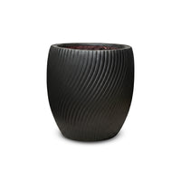 Wave Jet-black Ceramic Pot & Planter