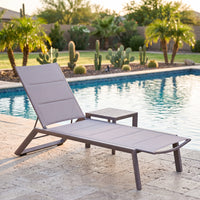 Nordic Adjustable Sun Lounger Set with Side Table