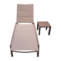 Nordic Adjustable Sun Lounger Set with Side Table