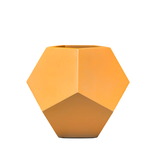 Orange Fiberglass Planter