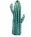14.00 X 9.00 X 32.50cm  Saguaro Ceramic Cactus Accent, Medium