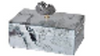 21.08 X 12.7 X 12.7cm  WHITE MARBLED JEWELRY CASE, MEDIUM