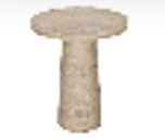 55.9 X 55.9 X 64.8cm  Cement Table-white