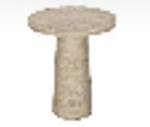 55.9 X 55.9 X 64.8cm  Cement Table-white