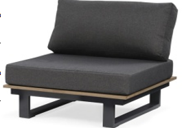 black Single Sofa (85.3 x 85.3 x 68.3)