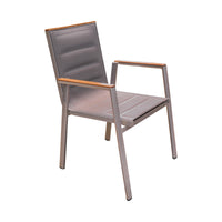Teakwood Finished Aluminum Dining Set