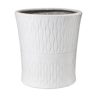 White Cylindrical Ceramic Pots