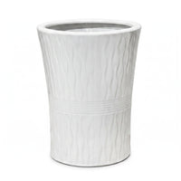White Cylindrical Ceramic Pots