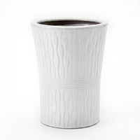 White Cylindrical Ceramic Pots