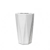 White Polygon Ceramic Pots