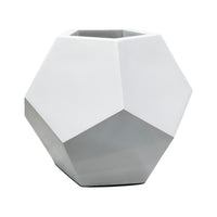 White Fiberglass Planter
