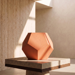 Orange Fiberglass Planter